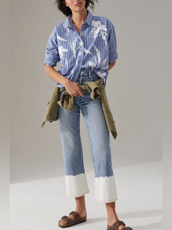 Anthropologie Maeve Alaina Swing Button-Down Shirt - Picture 2 of 9